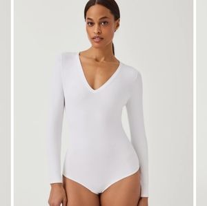 White Long Sleeve Spanx bodysuit